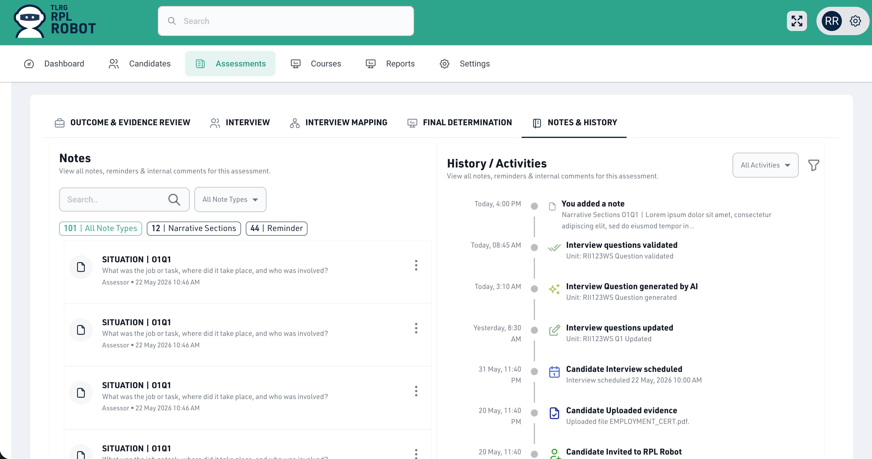 Reporting & Outcomes