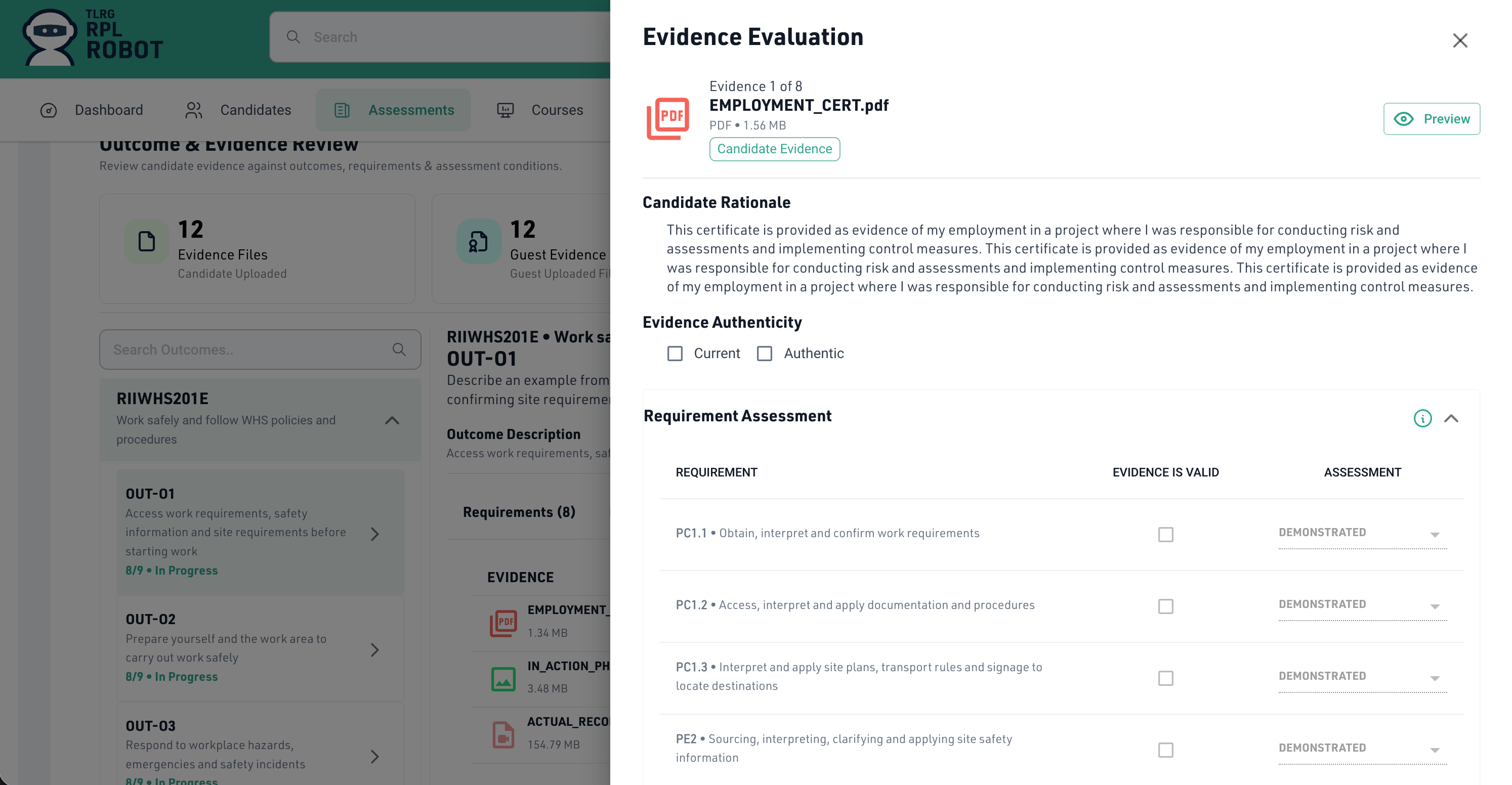 Structured Evidence Mapping